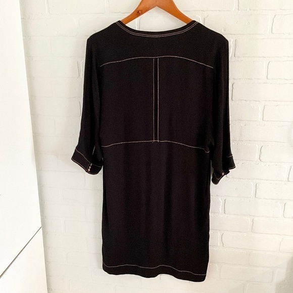 Anthropologie x Noa Noa Mini Dress Boho Relaxed fit Black Viscose Airy S - Picture 12 of 12
